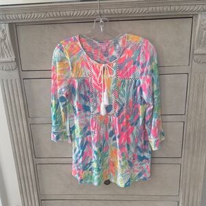 Lilly Pulitzer Multicolor Tunic with Tassel Accent